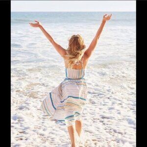 LC Lauren Conrad | Swept Ashore Pastel Beach Midi Dress | Size 6